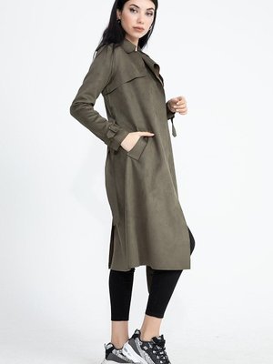 Kemerli Süet Ara Bot Trençkot