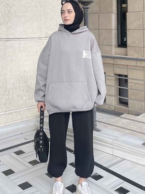 Kapüşonlu Cherısh Baskılı Sweat