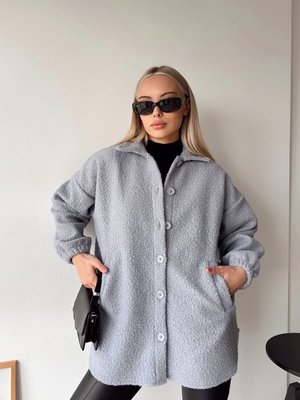 Gri Flotalı Düğmeli Ceket Gri Flotalı Düğmeli Ceket