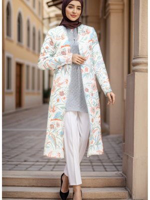 Desenli İnce Salaş Hırka