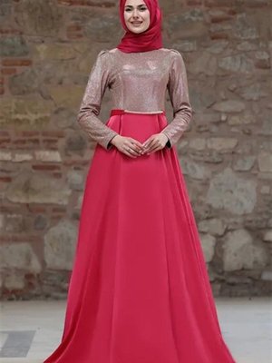 Fuşya Gülce Abiye Elbise Fuşya Gülce Abiye Elbise