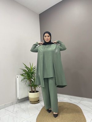 Üçlü Takım Içlik Pantolon Üst Kimono