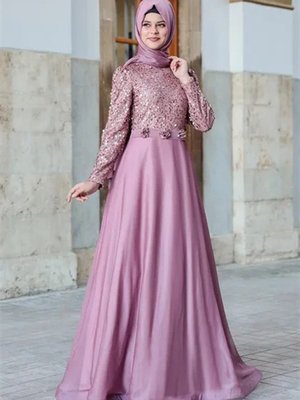 Gül Kurusu Işıl Abiye Elbise Gül Kurusu Işıl Abiye Elbise