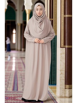 Vizon Çantalı Tek Parça Namaz Elbisesi