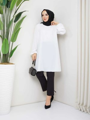 Kolu Lastikli Standart Kalıp Tunik