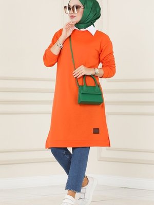 Oranj Arma Detaylı Basic Tunik Oranj Arma Detaylı Basic Tunik