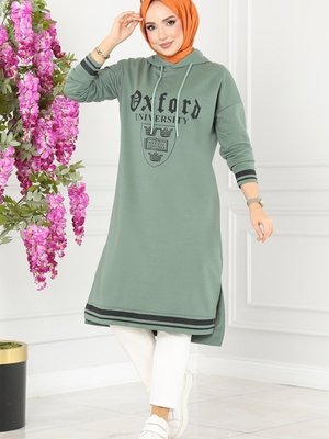 Mint Yazı Baskılı Spor Tunik Mint Yazı Baskılı Spor Tunik