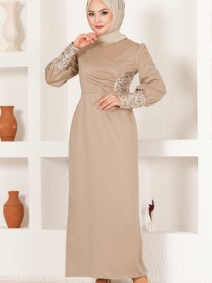 Vizyon Pul İşlemeli Kalem Elbise