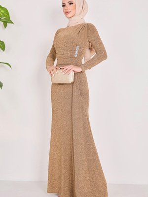 Gold Abiye Elbise