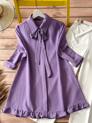 Fırfırlı Tunik Lila