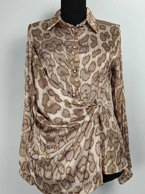 Leopar Desenli Bluz Vizon Leopar Desenli Bluz Vizon