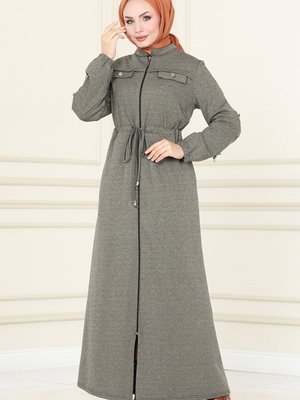 Vizyon Aksesuar Düğmeli Kışlık Ferace Vizyon Aksesuar Düğmeli Kışlık Ferace