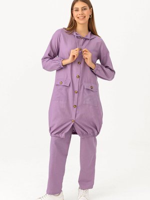 Tunik + Pantolon Mor