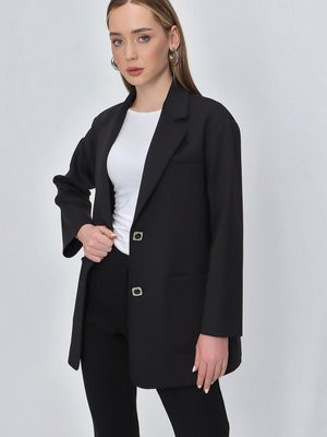 Örme Kumaş Cep Detaylı Ceket