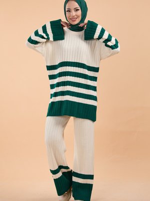 Krem Zumrut Triko Takım Krem Zumrut Triko Takım