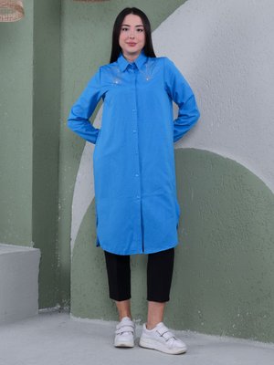 Taşlı Tunik Dark İndigo