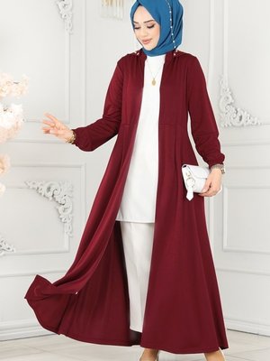 Bordo Pat Detaylı Ferace Bordo Pat Detaylı Ferace