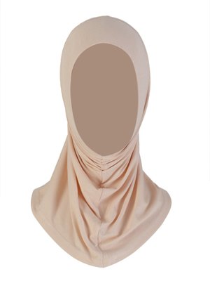 Açık Bej Düzçocuk Türbanı