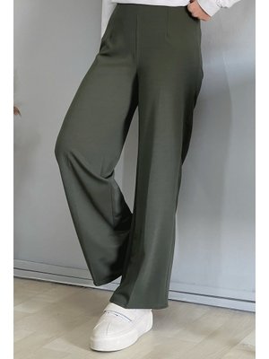 Haki Bol Paça Beli Lastikli Pantolon Haki Bol Paça Beli Lastikli Pantolon