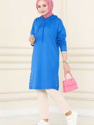 Saks Çıtçıt Detaylı Spor Tunik Saks Çıtçıt Detaylı Spor Tunik