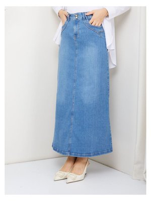 Cep Detaylı Denim Açık Mavi