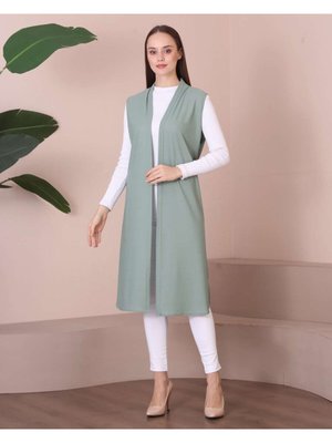 Eteği Düğmeli Büyük Beden Yelek