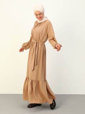 Camel Aerobin Katkat Kesimli Elbise