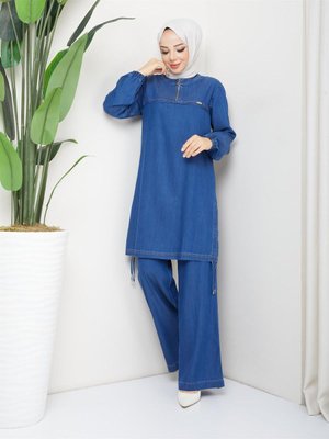 Tunik Pantolon İkili Kot Takım Tunik Pantolon İkili Kot Takım