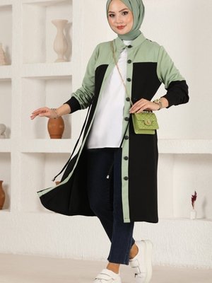 Siyah & Mint Garnili Spor Kap Siyah & Mint Garnili Spor Kap