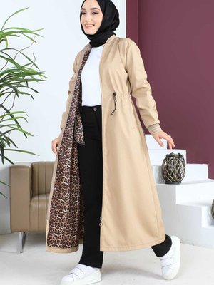 Camel Ribanalı Büzgülü Trençkot Camel Ribanalı Büzgülü Trençkot