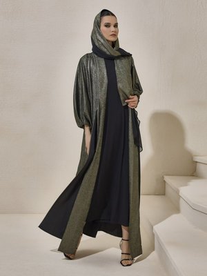 Altın Renk Dark Gold Abaya Set