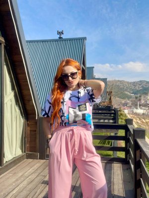 Pembe Emily Palazzo Pantolon