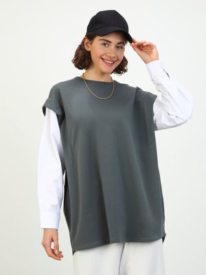 Granit Kolları Gömlek Detaylı Tunik