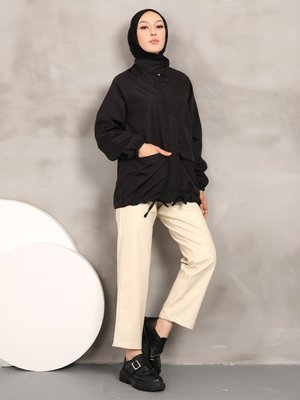 Siyah Yagmurluk Ceket