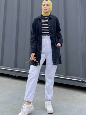 Cepli Düğmeli Kot Ceket