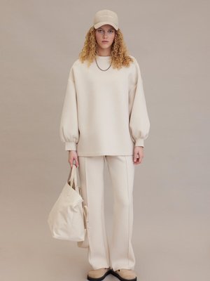 Compact Oversıze Sweatshırt Vanilya