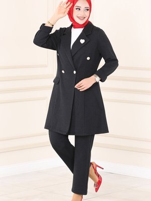 Antrasit Blazer Ceketli Kışlık Takım Antrasit Blazer Ceketli Kışlık Takım