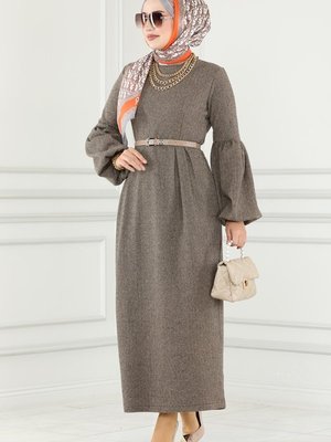 Vizyon Balon Kollu Kışlık Elbise