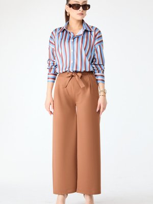 Taba Beli Lastikli Boru Paça Pantolon Taba Beli Lastikli Boru Paça Pantolon