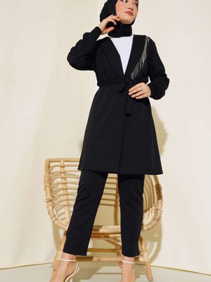 Zincir Detay Ceket İkili Takım Zincir Detay Ceket İkili Takım