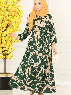 Zümrüt Kemerli Helen Elbise