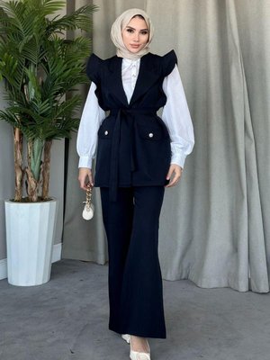 Hürrem Yelekli Takım Lacivert