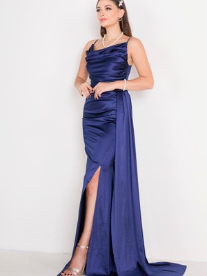 Lacıvert Abiye Elbise