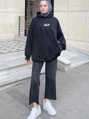 Calm Baskı Detaylı Sweatshirt