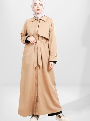 Bej Uzun Trençkot