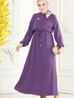 Lila Beli Tünelli Aerobin Elbise