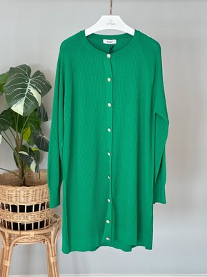 Merserize Çizgi Detay Düğmeli Hırka Benetton