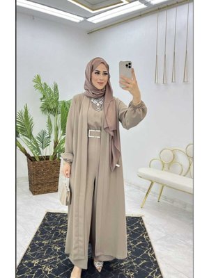 Fulya Kemerli Tulum Premium Abaya Takım