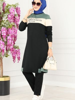 Mint & Siyah Garnili Spor Takım Mint & Siyah Garnili Spor Takım