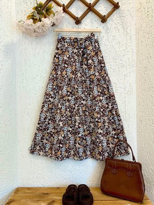 Kahverengi Desenli Kat Kat Etek